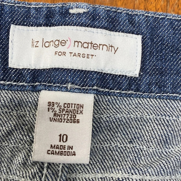 Liz Lange Maternity‎ Jeans Distressed Straight Leg Jeans Size 10 - Picture 5 of 9